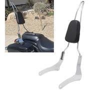 Motaux - Almohadilla trasera para respaldo trasero de pasajero para Kawasaki, Vulcan 900 Classic, Custom VN900 1996-2023, cromada