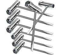 MotBach Paquete de 6 herramientas de repuesto para motosierra, llave de motosierra de 13 x 19 mm, herramienta de llave en T de tamaño largo y corto, herramienta combinada de destornillador y llave