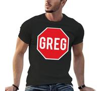 MOTdaNAQ Greg The Stop Sign - Distressed Design T-Shirt Black S