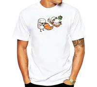 MOTdaNAQ Happy Sushi Funny Cute Fun Japanese Food Go Rice Art for Men T-Shirt White XXL