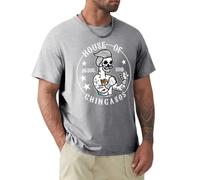 MOTdaNAQ House of Desde Chingasos 2019 Funny Boxing Tattoo T-Shirt Grey S
