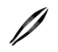 Motenna 2 uds faro delantero de coche párpados cubierta tipo ceja decoración Compatible for BMW F10 F11 5 Series 2015 2016 2017 decoración de cejas de coche(Bright Black)