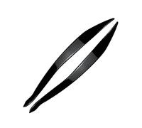 Motenna 2 uds faro delantero de coche párpados cubierta tipo ceja decoración Compatible for BMW F10 F11 5 Series 2015 2016 2017 decoración de cejas de coche(Bright Black)