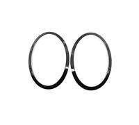 Motenna Embellecedor de marco for faros delanteros izquierdo y derecho, Compatible for Mini, Cooper F55 F56 F57 2014+, repuesto ceja faro negro brillante faros cejas párpados