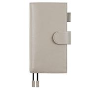 Moterm Funda de piel para Hobonichi Weeks - Apto para Hobonichi Weeks Mega, con bolsillo trasero, gris guijarro