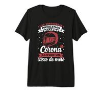 Motero Regalo Motociclista Biker Girl Mujer Casco De Moto Camiseta Premium