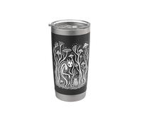 Moth Dark Cottagecore Witchy Forest Hongo Goblincore gótico Vaso térmico de acero inoxidable de doble pared