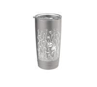 Moth Dark Cottagecore Witchy Forest Hongo Goth Fairycore Vaso térmico de acero inoxidable de doble pared