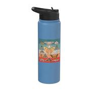 Moth Nocturnal Wings Flight Insect Natural Hidden Moths Stainless Steel Insulated Water Bottle