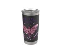 Moth wings swords Latin nocturnal mystical bones star symbol Vaso térmico de acero inoxidable de doble pared