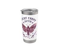 Moth wings swords Latin nocturnal mystical bones star symbol Vaso térmico de acero inoxidable de doble pared