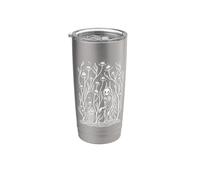 Moth Witchy Forest Dark Cottagecore Goblincore Hongo gótico Vaso térmico de acero inoxidable de doble pared