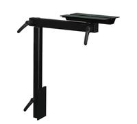 Mothdust Pie de Mesa Autocaravana Giratorio Regulable Aluminio Base Stand | Soporte Pie de Mesa Ajustable Altura Giratorio Plegable para Autocaravanas y Caravanas Van Auto(Black)
