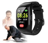 Mothdust Reloj Alarma Personal con Localizador GPS Boton SOS Alerta Vibracion Sonido Recordatorio Doble para Personas Mayores Ancianos Dispositivo Soporta 15 Contactos(Screen)