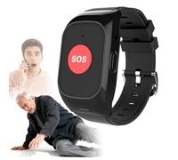 Mothdust Reloj Alarma Personal con Localizador GPS Boton SOS Alerta Vibracion Sonido Recordatorio Doble para Personas Mayores Ancianos Dispositivo Soporta 15 Contactos(Buttons)