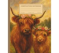 Mother and Baby Highland Cow Composition Notebook