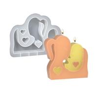 Mother And Child Candle Mold - Silicone Casting Kit, Puzzle Shape DIY Tray, Easy Release Resin Form, Crafting Tool For Plaster, Handmade Heart Candles Accessory | For Home Decor Creation