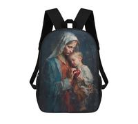 Mother And Child with Heart Painting Mochilas Infantiles Mochila Escolar Impresa En 3D Para Niños Mochilas De Viaje Bolsas Para Libros Para Niños 17inch Mochila Escolar