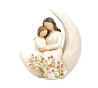 Mother Daughter Figurines - Thanksgiving Hugging Figure For Bride | Mother Daughter Figurine | Faceless Design Hugging Sculpture | Mothers Day Figurine For Lady Grandma Female Bookshelf Cabinet