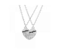 Mother Daughter Puzzle Matching Pendant Necklace Set Engraved Love Heart Link Chain Necklace Christmas Mother's Day Jewelry Gifts Xq-ps185