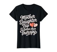 Mother Daughter Trip It's Better Than Therapy - Camiseta gráfica económica, Mujer, Negro, L