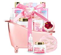 Mother Gift Bath Juego para mujeres Luxury Home Spa Kit Bath Rose Bath Regalo 9 PCS Incluye ducha Gel Body Locin Salas Batio Bomba Bomba Spa Reljat