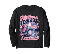 Mother Hooker Fishing Mom Funny Angler Mama Lake Life Manga Larga