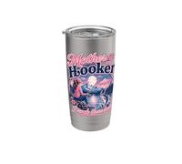 Mother Hooker Fishing Mom Funny Angler Mama Lake Life Vaso térmico de acero inoxidable de doble pared