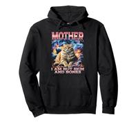 Mother I Am But Skin and Bones, Divertido Pirata para Amantes de los Gatos Sudadera con Capucha