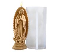 Mother Mary Candle Mold - 3D Virgin Silicone Mold for Candle, Soap, and Resin Crafting, Angel Wing Shape Decorative Molds for Chocolate, Candy, Wax, Clay, and Epoxy Projects, Reusable Heat-Resistant