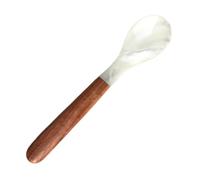 Mother Of Pearl Caviar Spoon - Tenedor de concha natural, utensilio hecho a | Utensilio de concha de mar de lujo pulido | Restaurante Home Dining Tasting Party Aperitizer, Easy Carry Ergonomic