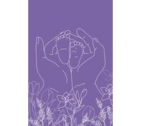 Mother’s Day Notebook - Minimalist Purple Cover with Hands and Baby Feet Line Art - 6x9” Journal, 100 Lined Pages - Card Alternative with Floral Accents - Gift for New or Expecting Mom
