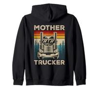 Mother Trucker Camiones Articulados Retro Camioneros Sudadera con Capucha