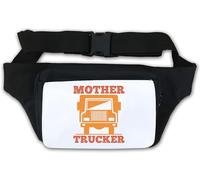 Mother Trucker Mother F*cker Funny Swearing Slogan Riñonera color blanco, White, Talla única
