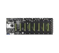 Motherboard Placa Base Fit For BTC-D37 for minería de Bitcoin con Ventilador CPU y 8 Ranuras for GPU (Paso Ranura 55 mm), RAM DDR3, VGA Integrado bajo Consumo energía