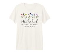 Motherhood is Kingdom Work Bible Proverbs 31 Christian Mom Camiseta Premium