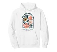 Motherhood is Kingdom Work Vintage Floral Mom Boho Mommy Sudadera con Capucha