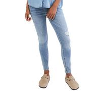 Motherhood Maternity Indigo Blue Sustainable Secret Fit Over The Belly Skinny Leg Pregnancy Jeans with Pockets, Lavado Medio, M para Mujer