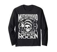 Motherhood Some Days I Rock It Mamá Humor Rockero Manga Larga