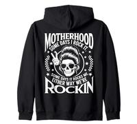 Motherhood Some Days I Rock It Mamá Humor Rockero Sudadera con Capucha