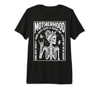 Motherhood Some Days I Rock It Some Days It Rocks Me Skull Camiseta Premium