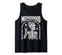 Motherhood Some Days I Rock It Some Days It Rocks Me Skull Camiseta sin Mangas