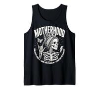 Motherhood Some Days I Rock It Some Days It Rocks Me Skull Camiseta sin Mangas