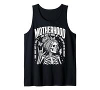 Motherhood Some Days I Rock It Some Days It Rocks Me Skull Camiseta sin Mangas