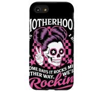 Motherhood Some Days I Rock It Some Days It Rocks Me Skull Carcasa para iPhone SE (2020) / 7 / 8