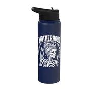 Motherhood Some Days I Rock It Some Days It Rocks Me Skull Stainless Steel Insulated Water Bottle