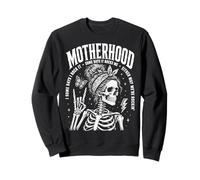 Motherhood Some Days I Rock It Some Days It Rocks Me Skull Sudadera