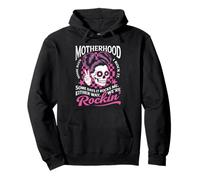 Motherhood Some Days I Rock It Some Days It Rocks Me Skull Sudadera con Capucha