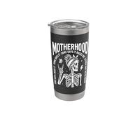Motherhood Some Days I Rock It Some Days It Rocks Me Skull Vaso térmico de acero inoxidable de doble pared
