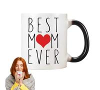 Mothers Day - Taza de cerámica para mamá, café con impresión de cartas, Novelty Color Changing Cup, Thoughtful Gift for Mother's Day, Birthday, Acción de Gracias para la mejor mamá del mundo